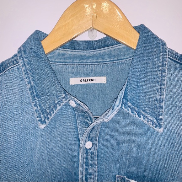 GRLFRND Christy Cropped Shirt in Harvest Moon - Picture 7 of 8